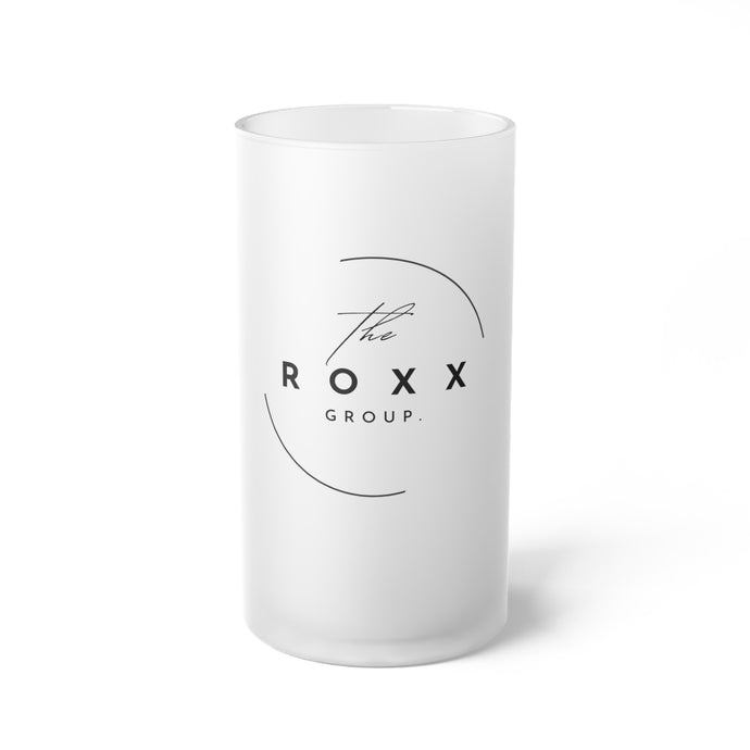 The Roxx Group Custom Frosted Glass Beer Mug