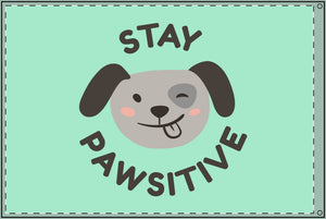 Stay Pawsitive Double-Sided Flag - Cute Dog Theme for Pet Lovers