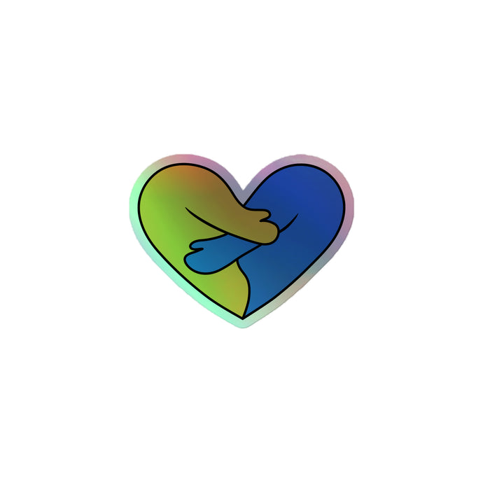 Heart Hug Holographic Sticker