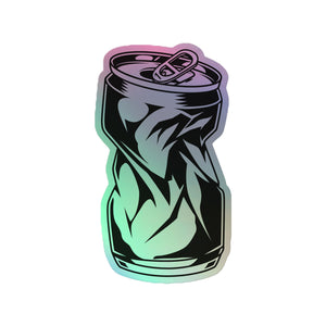 Crushed Can Holographic Sticker