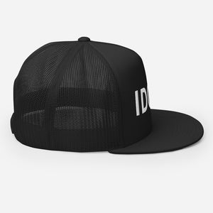 IDGAF Retro Trucker Hat [white embroidery]