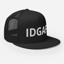 Load image into Gallery viewer, IDGAF Retro Trucker Hat [white embroidery]