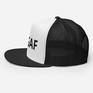 IDGAF Retro Trucker Hat [black embroidery]