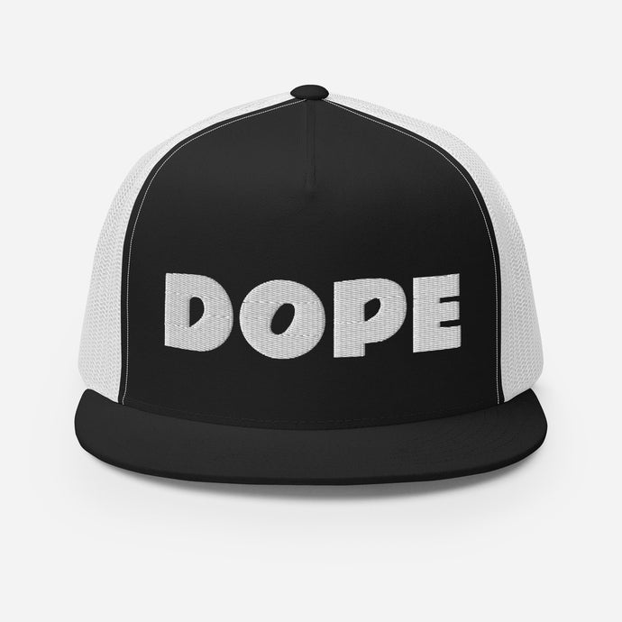 DOPE Retro Trucker Hat [white embroidery]