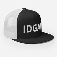 Load image into Gallery viewer, IDGAF Retro Trucker Hat [white embroidery]