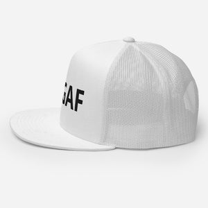 IDGAF Retro Trucker Hat [black embroidery]