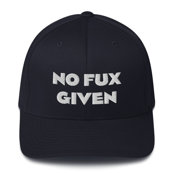 No Fux Given Structured Twill Hat