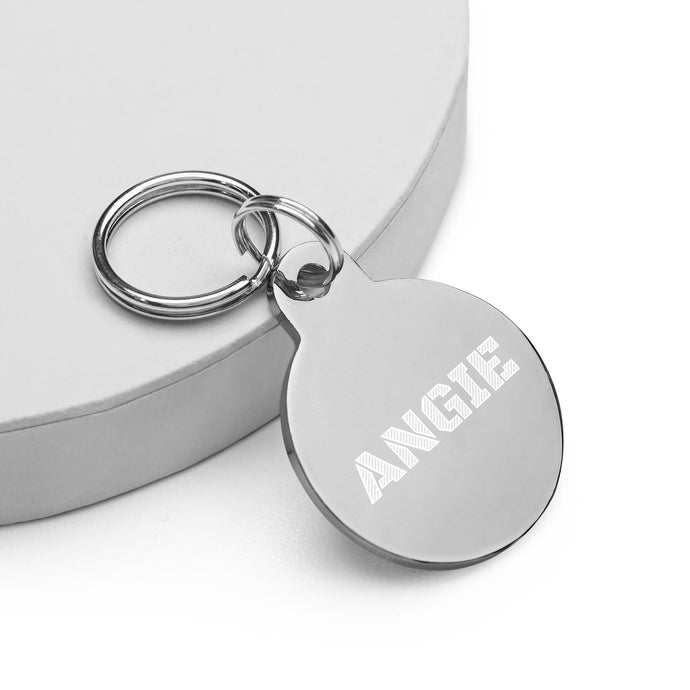 Angie Engraved Key Chain/Pet ID Tag