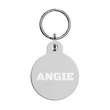 Load image into Gallery viewer, Angie Engraved Key Chain/Pet ID Tag