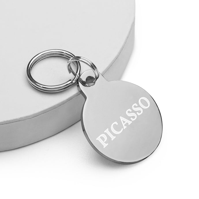 Picasso Engraved Key Chain/Pet ID Tag