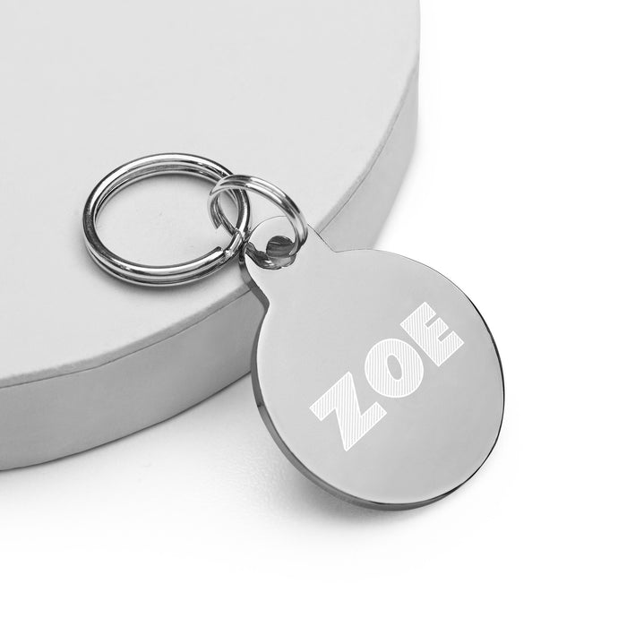 Zoe Engraved Key Chain/Pet ID Tag