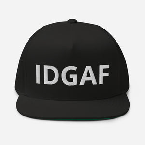 IDGAF Classic Flat Bill Hat [green undervisor]