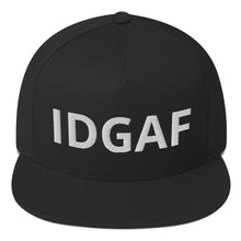 Load image into Gallery viewer, IDGAF Classic Flat Bill Hat [green undervisor]