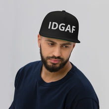 Load image into Gallery viewer, IDGAF Classic Flat Bill Hat [green undervisor]