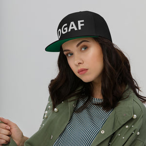 IDGAF Classic Flat Bill Hat [green undervisor]