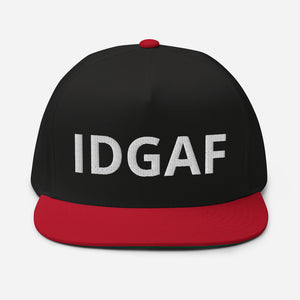 IDGAF Classic Flat Bill Hat [green undervisor]