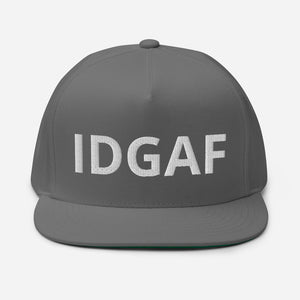 IDGAF Classic Flat Bill Hat [green undervisor]