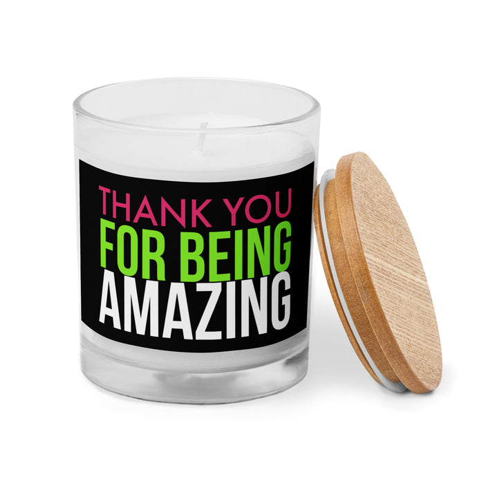 Thank You For Being Amazing Glass Candle