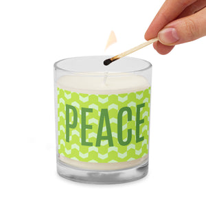 Peace Glass Jar Soy Sax Candle