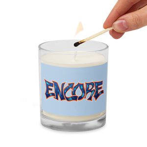 Encore Sky Blue Glass Jar Soy Wax Candle
