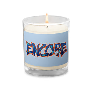 Encore Sky Blue Glass Jar Soy Wax Candle