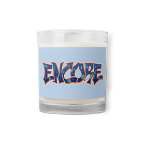 Encore Sky Blue Glass Jar Soy Wax Candle