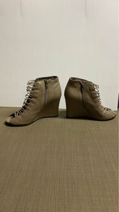 Designer Bootie Wedge Heels Size 6