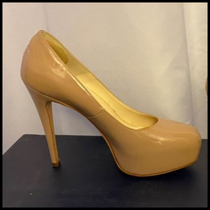 Designer Beige High Heels Size 6