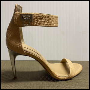 Designer Open Toe Ankle Strap High Heels Size 6