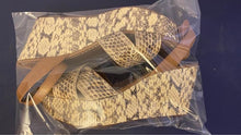 Load image into Gallery viewer, Designer Summer Wedge Sandals Size 6