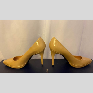 Beige Designer High Heel Shoes Size 6