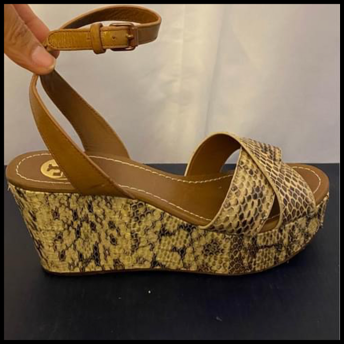 Designer Summer Wedge Sandals Size 6
