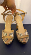 Load image into Gallery viewer, Designer Snakeskin Patterned High Heels Size 6