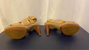 Designer Camel Colored High Heel Shoes Size 6