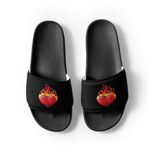 Load image into Gallery viewer, Flaming Heart Men’s Slides