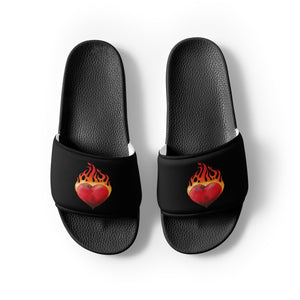 Flaming Heart Men’s Slides