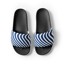 Load image into Gallery viewer, Navy Waves Men’s Slides