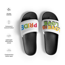 Load image into Gallery viewer, Love Is Love Pride Men’s Slides