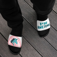 Load image into Gallery viewer, I’m Awesome Unicorn Men’s Slides