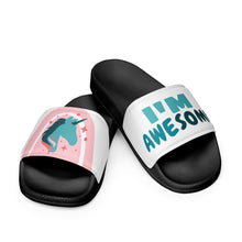 Load image into Gallery viewer, I’m Awesome Unicorn Men’s Slides