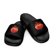 Load image into Gallery viewer, Flaming Heart Men’s Slides