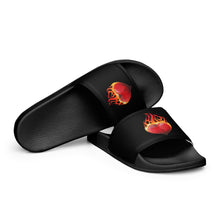 Load image into Gallery viewer, Flaming Heart Men’s Slides