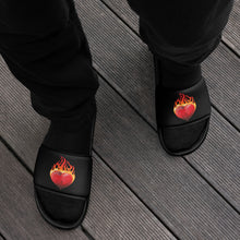 Load image into Gallery viewer, Flaming Heart Men’s Slides