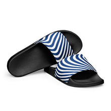 Load image into Gallery viewer, Navy Waves Men’s Slides