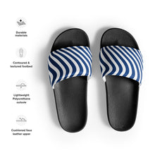 Load image into Gallery viewer, Navy Waves Men’s Slides