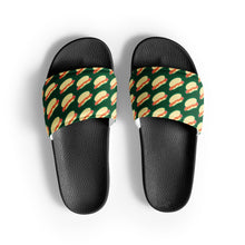 Load image into Gallery viewer, Hot Dogs Dark Green Men’s Slides