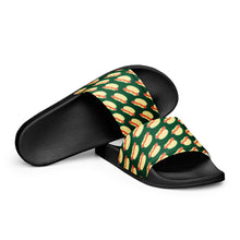 Load image into Gallery viewer, Hot Dogs Dark Green Men’s Slides