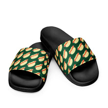 Load image into Gallery viewer, Hot Dogs Dark Green Men’s Slides