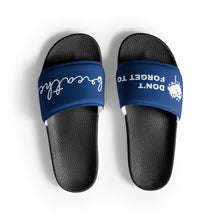 Load image into Gallery viewer, Don&#39;t Forget to Breath Navy Men’s Slides