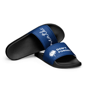 Don't Forget to Breath Navy Men’s Slides